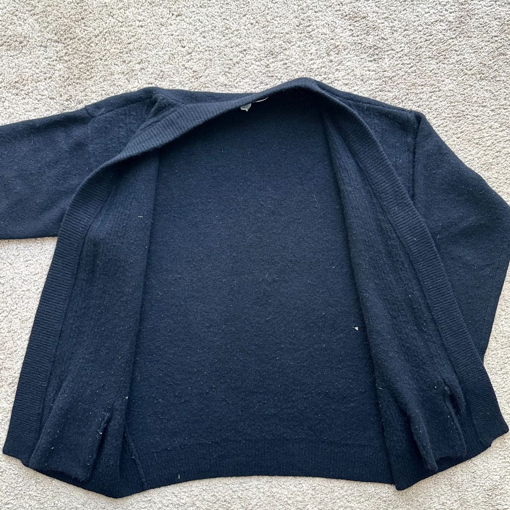 Vintage VINTAGE Justine Todd Cardigan Sweater Womens Large Wool Rabbit Hair Blend Black Size L / US 10 / IT 46 - 3 Thumbnail