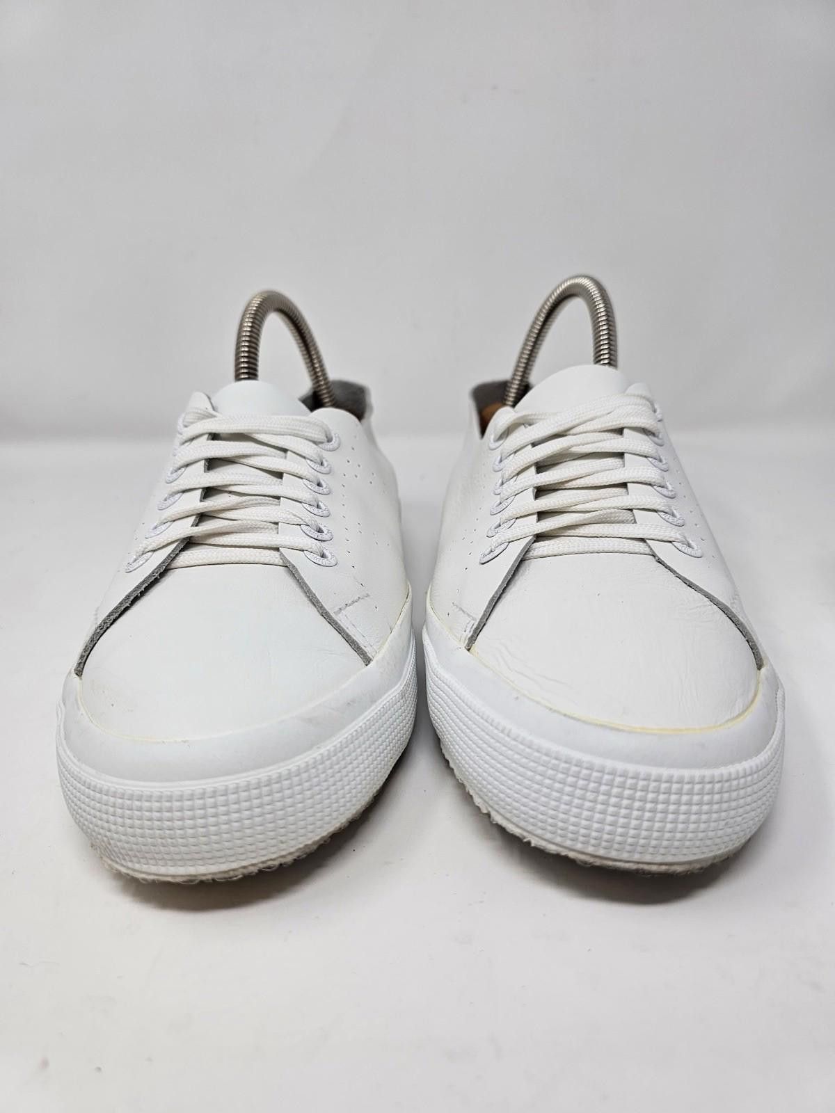 Superga Supergra Sport White Leather Sneakers Size US 8.5 / IT 38.5 - 4 Thumbnail