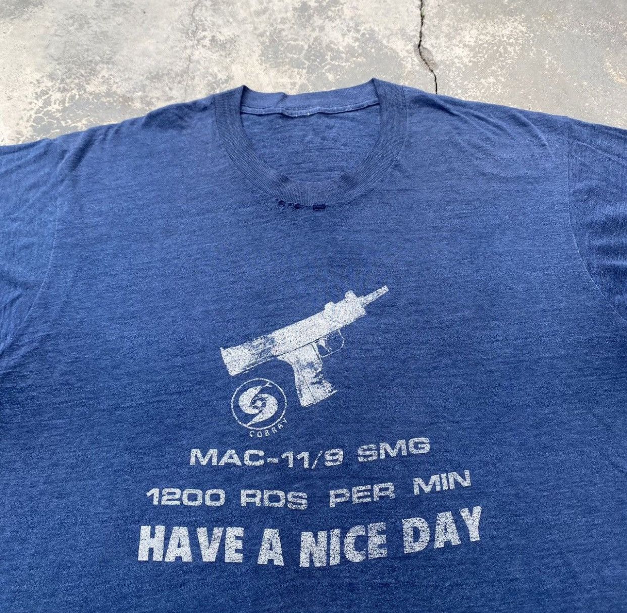 Vintage Distressed Paperthin MAC-11/9 SMG tee Size US XL / EU 56 / 4 - 2 Thumbnail