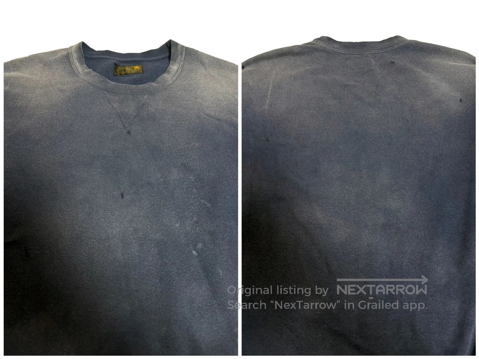Visvim Blue Distressed Oversized Sweatshirt. Size US S / EU 44-46 / 1 - 3 Thumbnail