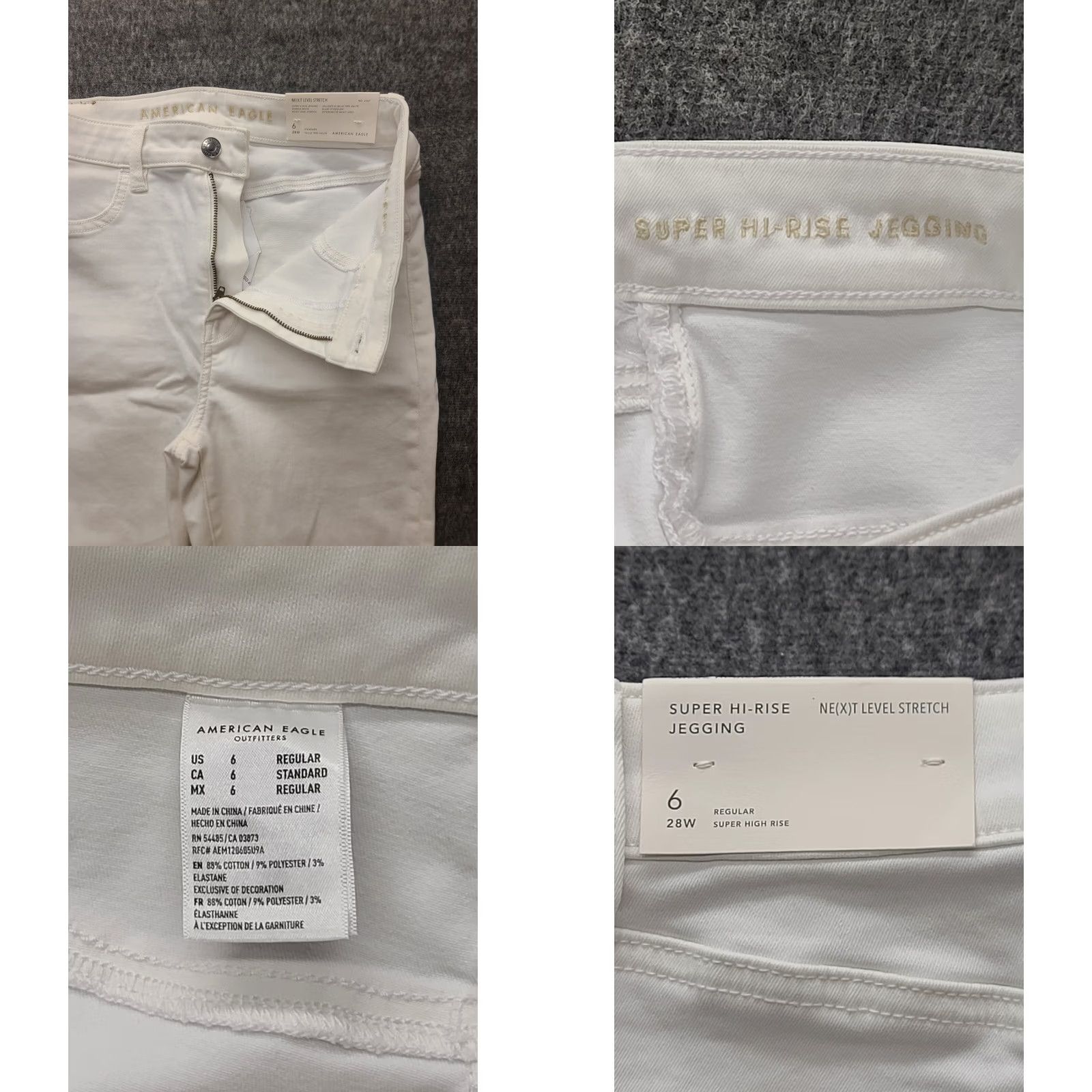 American Eagle Outfitters VINTAGE American Eagle Jeans Womens 6 27x28 Regular Ankle High Rise White 5-Pocket Denim Capstone Size 28" / US 6 / IT 42 - 8 Thumbnail