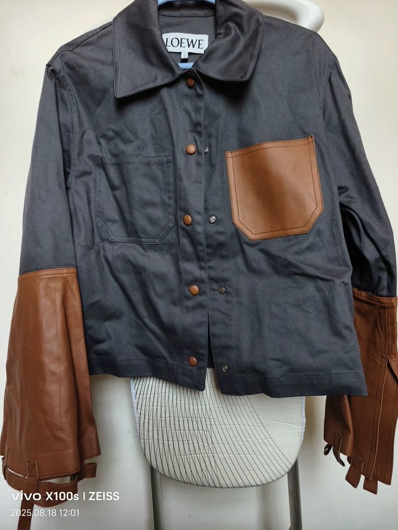 Loewe Loewe Piped logo short jacket with pipped sleeves Size XS / US 0-2 / IT 36-38 - 1 Thumbnail