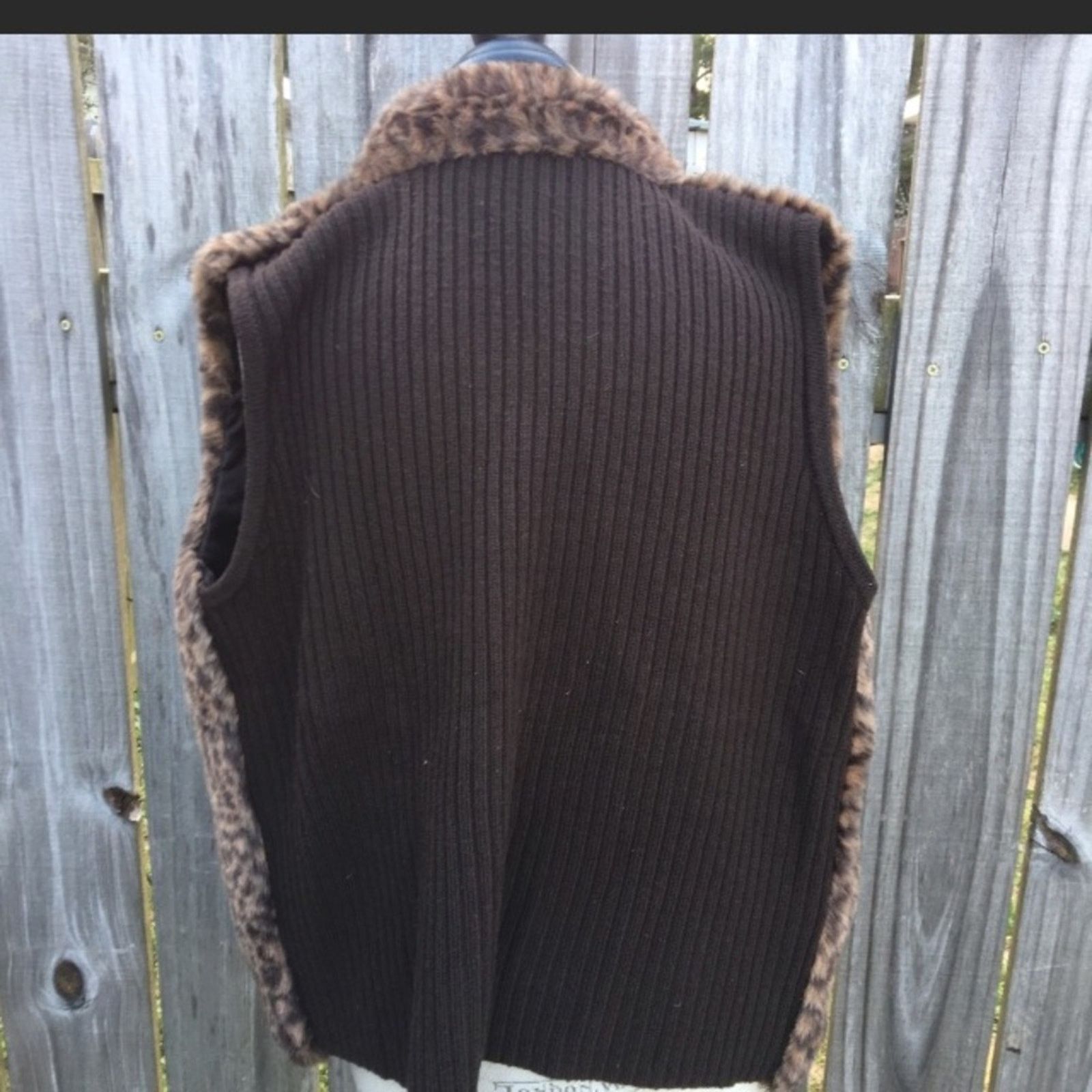 Other 90s Y2K VTG Designers Originals leopard faux fur vest Size M / US 6-8 / IT 42-44 - 5 Thumbnail