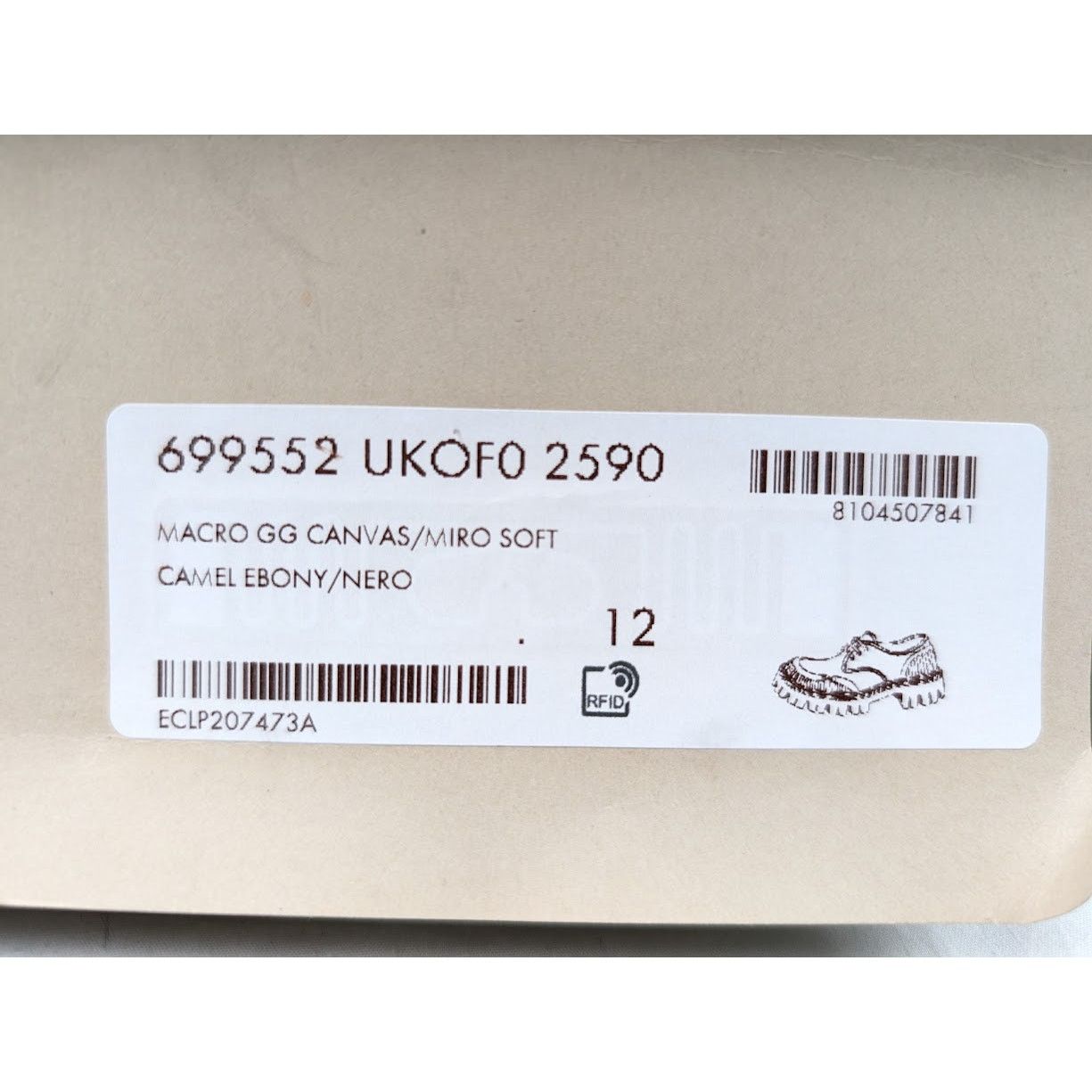 Gucci o1rshd1 Macro GG Canvas Soft Shoes in Camel Ebony/Nero Size US 12.5 / EU 45-46 - 23 Thumbnail