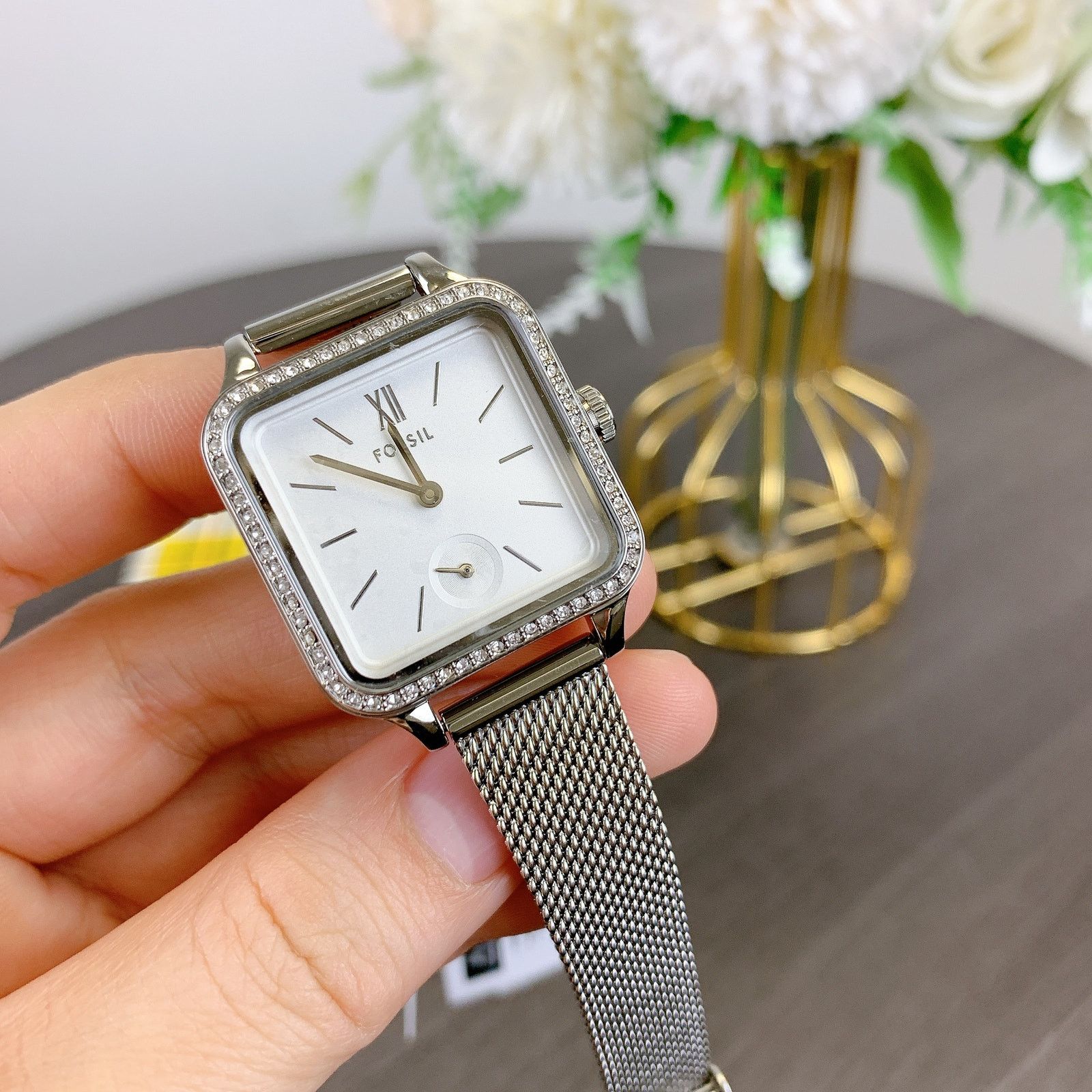 Fossil Fossil BQ3970 Colleen Three-Hand Stainless Steel Mesh Watch Size ONE SIZE - 2 Thumbnail