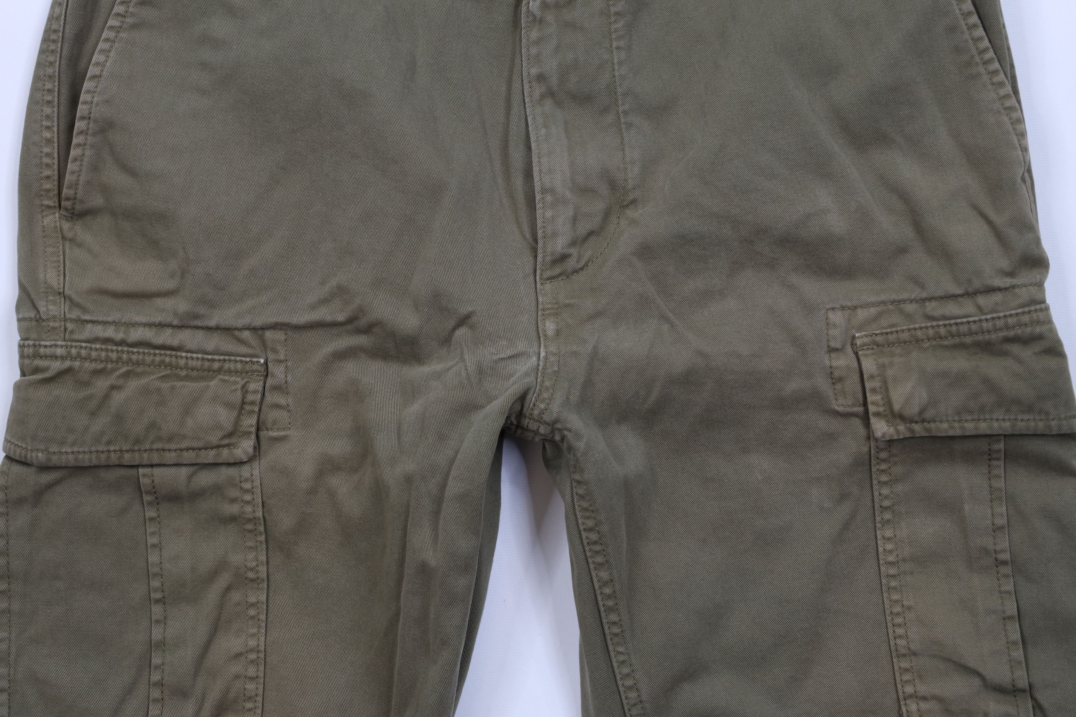 Lands' End Vintage 90s Lands End Heavyweight Cargo Shorts Green Cotton Size US 36 / EU 52 - 3 Thumbnail