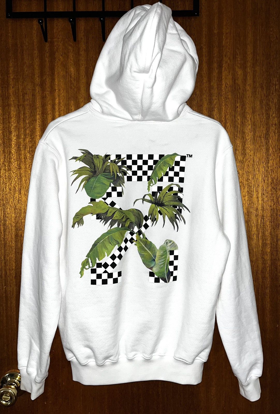 Off-White OFF-WHITE 2019 White Tropical Leaves Arrow Hoodie Size XXS / US 00 / IT 34 - 2 Thumbnail