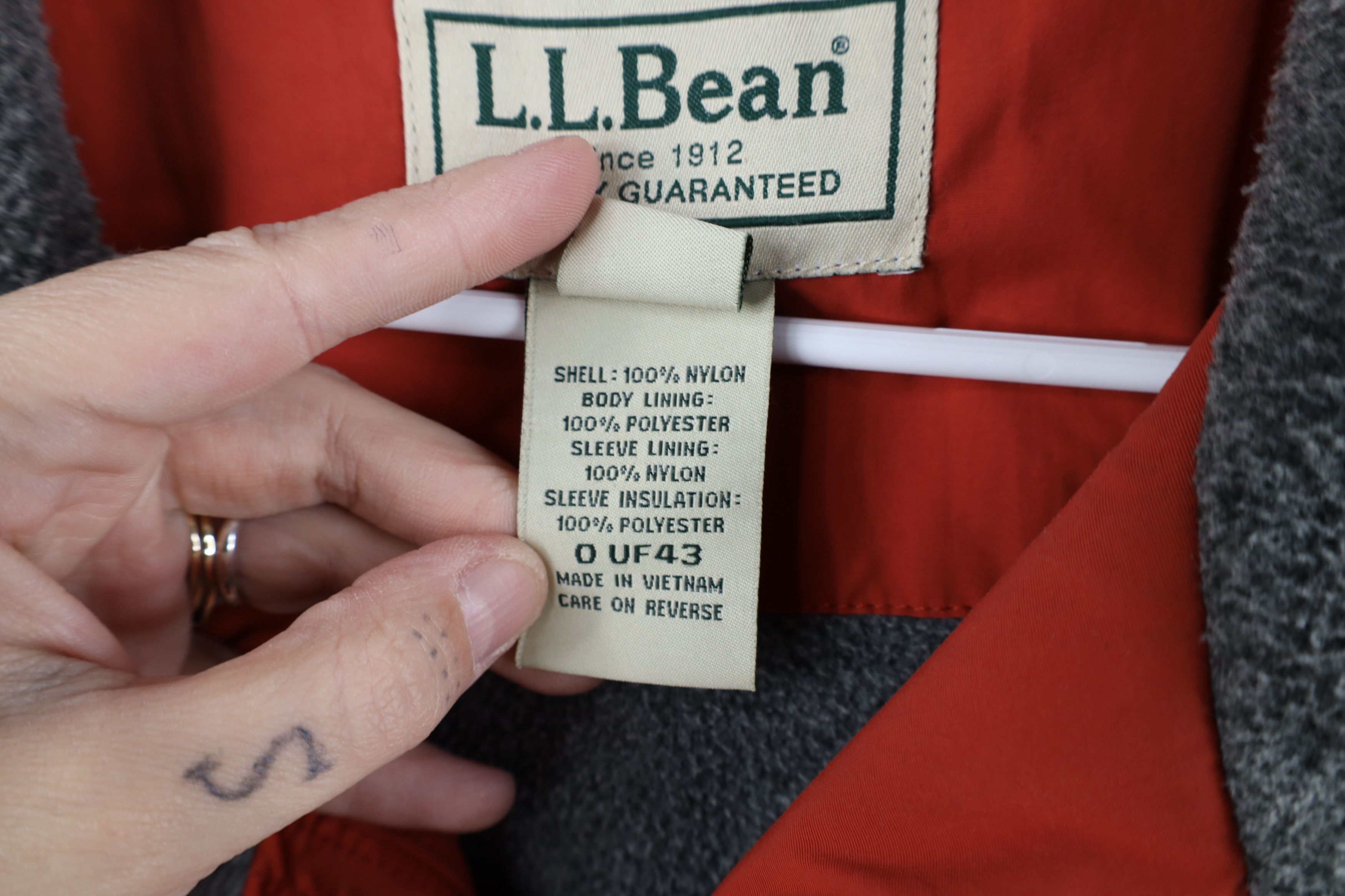L.L. Bean Vintage LL Bean Fleece Lined Full Zip Bomber Jacket Orange Size US L / EU 52-54 / 3 - 10 Thumbnail
