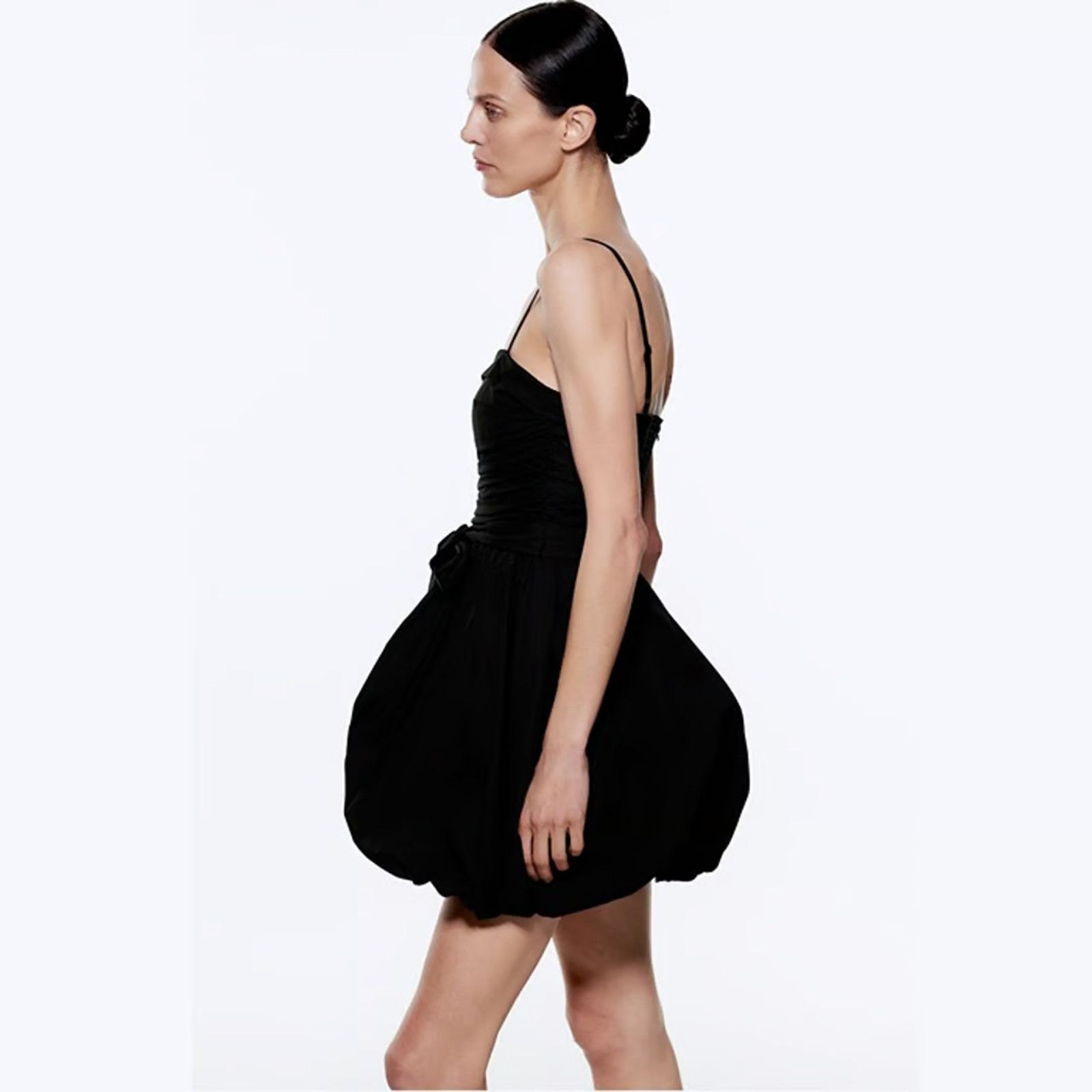 Zara ZARA Black Bubble Hem Mini Dress NWT Size M / US 6-8 / IT 42-44 - 19 Thumbnail