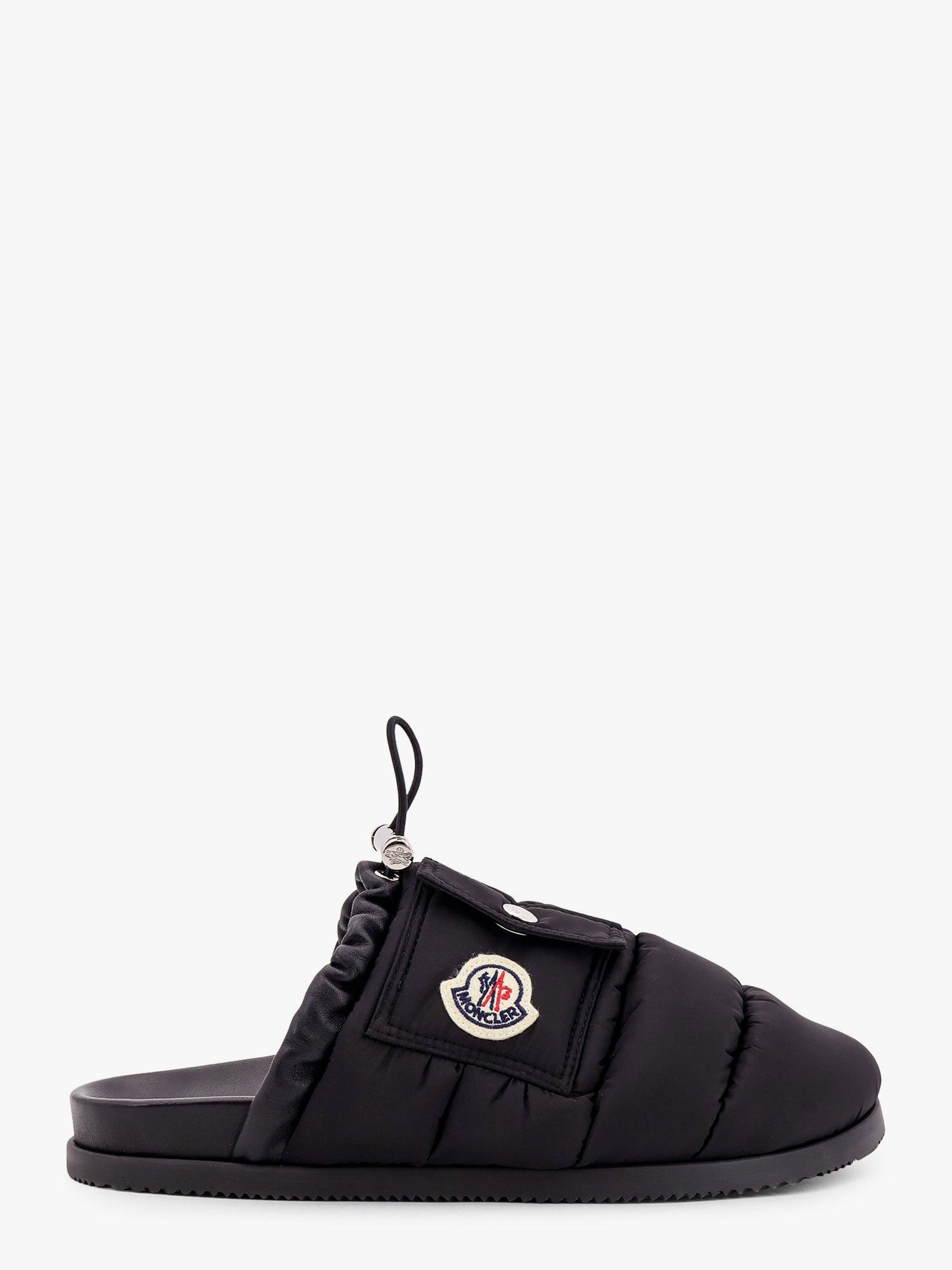 Moncler Mon Pocket Padded Leather And Nylon Mule Shoes It 38, Women's