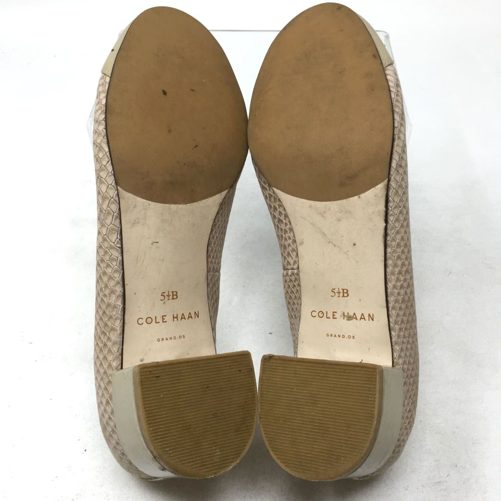 Cole Haan Cole Haan Heels Womens 5.5 B Grand OS Pump Cap Toe Snake Print Brown Block OS Pump Womens Shoes Brown Snake Print Cap Toe Pump Size ONE SIZE - 7 Thumbnail