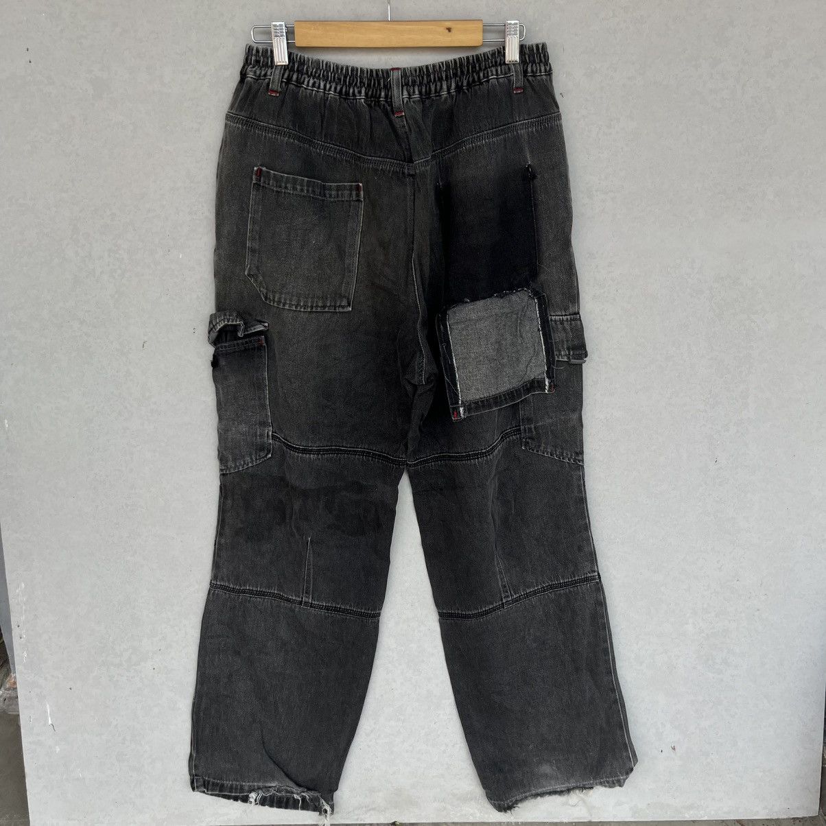 Other Vintage Black Denim Cargo Pants With Red Size M W20 L29 Size US 26 / EU 42 - 8 Thumbnail