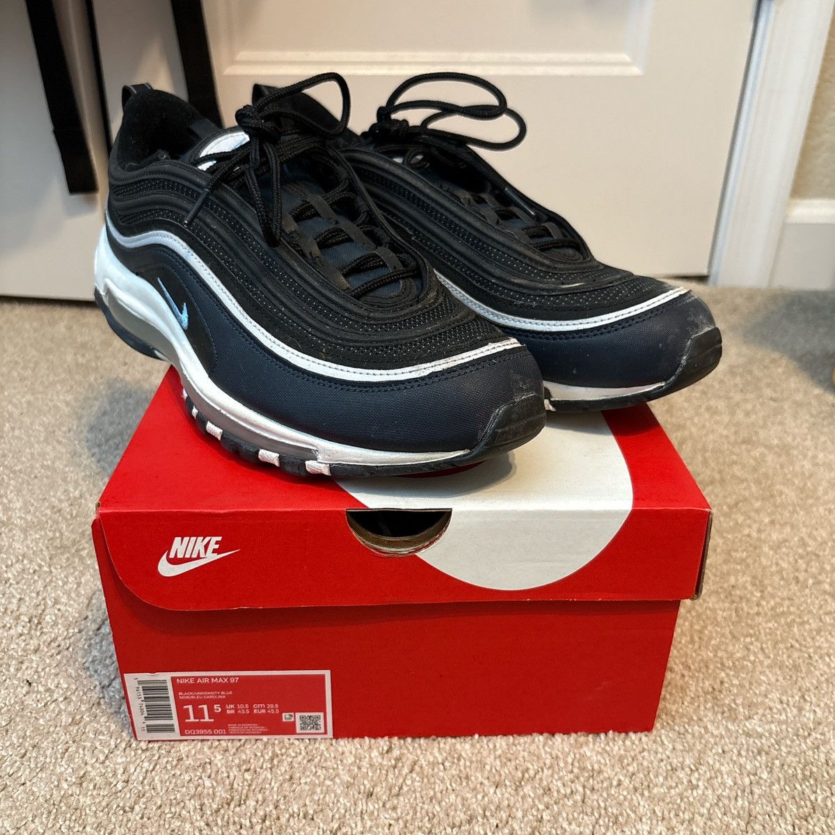 Nike Nike Air Max 97 trainers in black and white Size US 11.5 / EU 44-45 - 2 Thumbnail