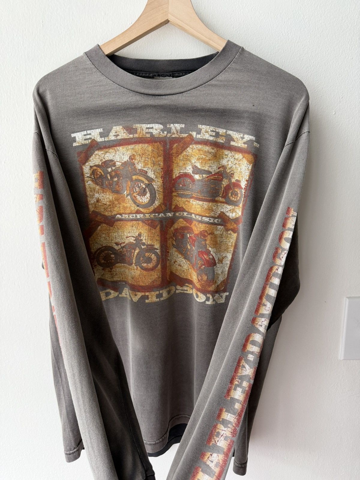 Vintage 90s Harley-Davidson long sleeve graphic tee Size US L / EU 52-54 / 3 - 3 Thumbnail