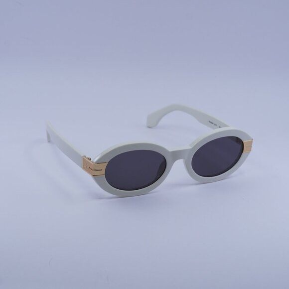 Palm Angels Palm Angels PERI094 HARMONY 0107 Sunglasses White Oval Frame Size ONE SIZE - 4 Thumbnail