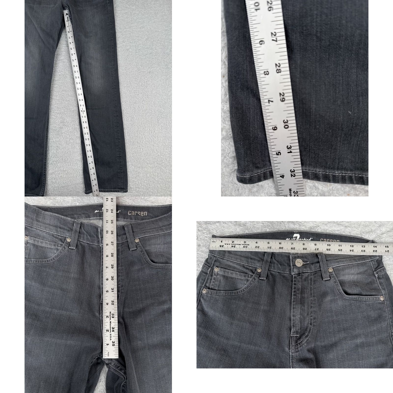 7 For All Mankind 7 For All Mankind Jeans Womens 28 Blue Denim Carsen Straight Leg 28x32 Mid Rise Denim Jeans Womens Men’s Style? Size 28" / US 6 / IT 42 - 8 Thumbnail