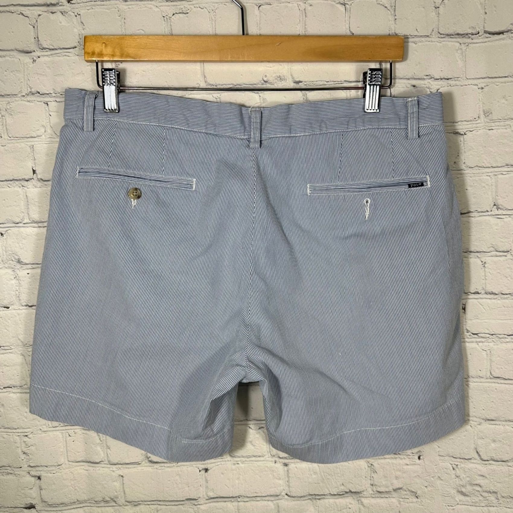 Polo Ralph Lauren Polo Ralph Lauren Shorts Mens 36 Classic Fit 6" Seersucker Striped Blue White Polo Ralph Lauren Shorts Mens 36 Seersucker Striped Blue White Size US M / EU 48-50 / 2 - 6 Thumbnail