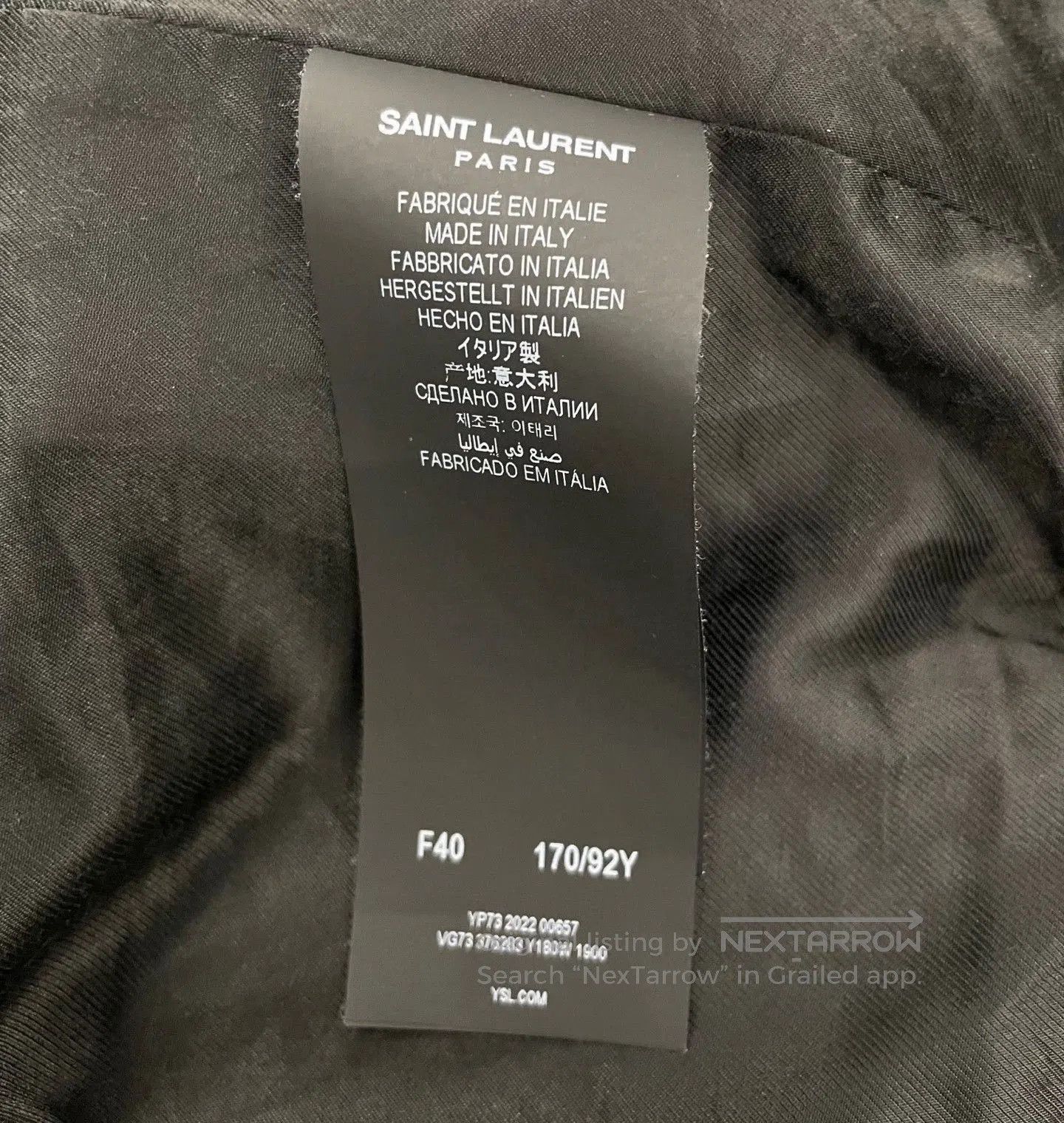 Yves Saint Laurent YSL Black Striped Baseball Jacket. Size US XXS / EU 40 - 6 Thumbnail