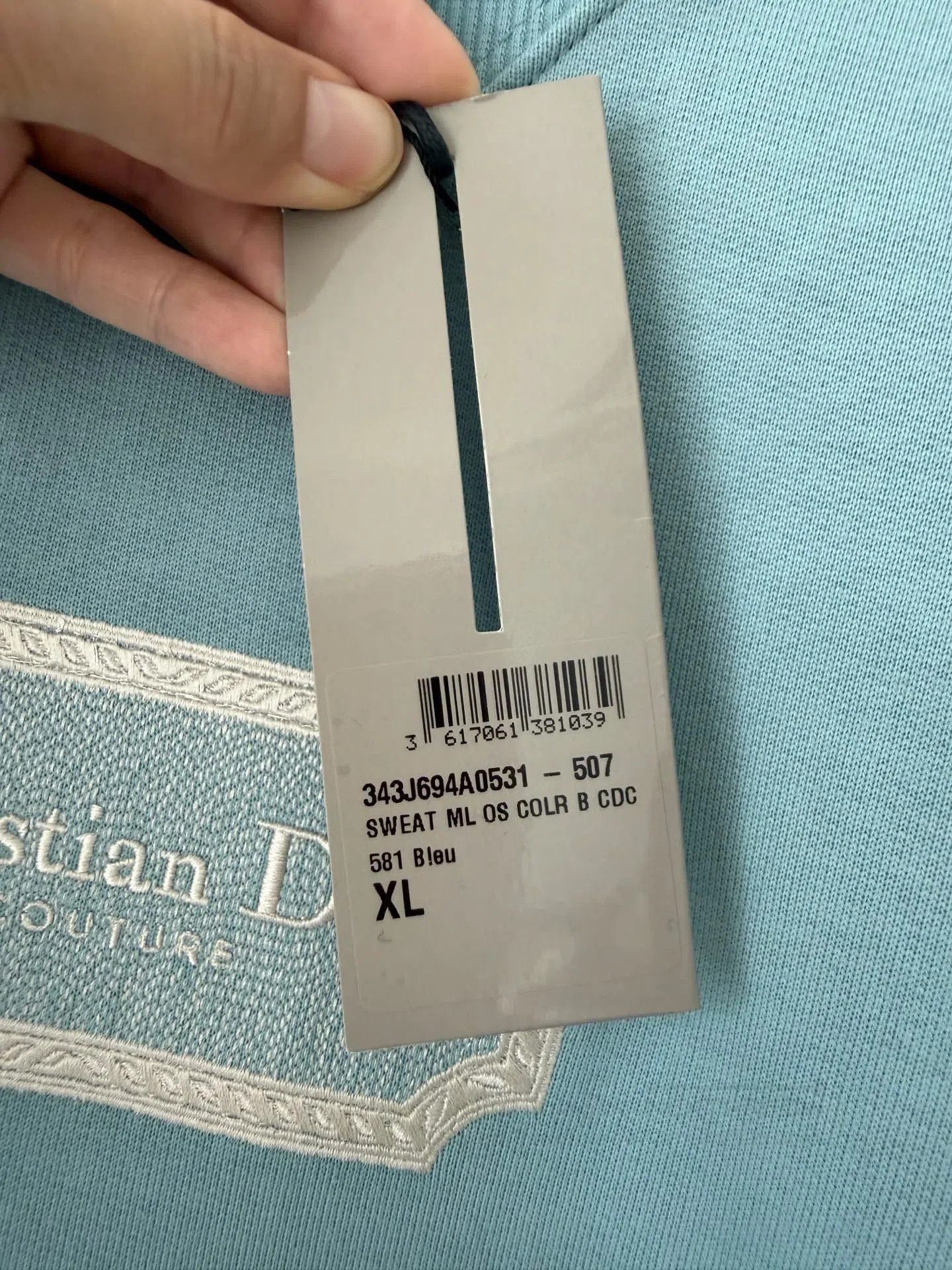 Dior Dior Blue Logo Sweatshirt. Size US XL / EU 56 / 4 - 4 Thumbnail