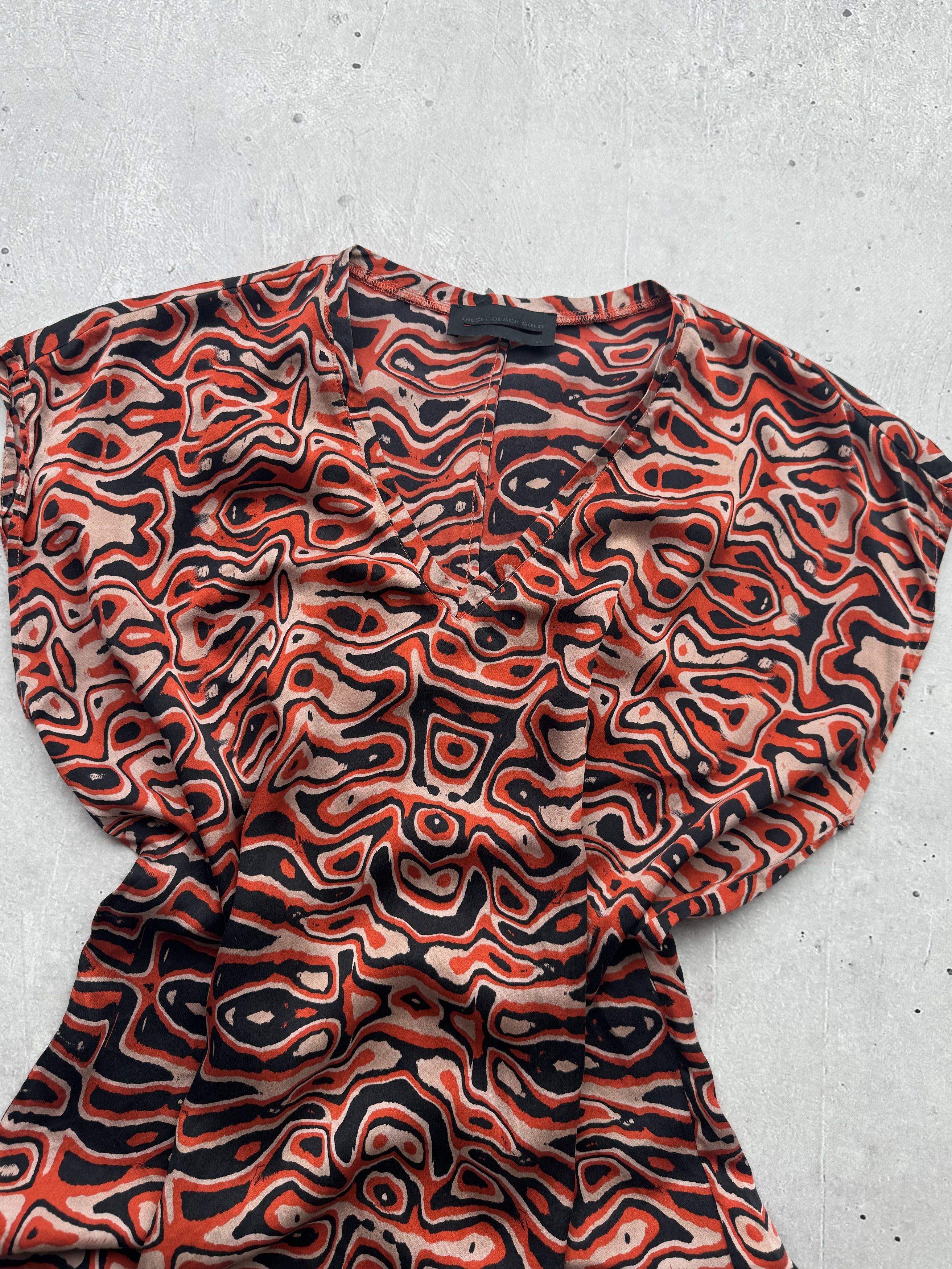 Diesel × Diesel Black Gold × Vintage Diesel Black Gold Vintage Silk Oversize Tunic Size M / US 6-8 / IT 42-44 - 2 Thumbnail