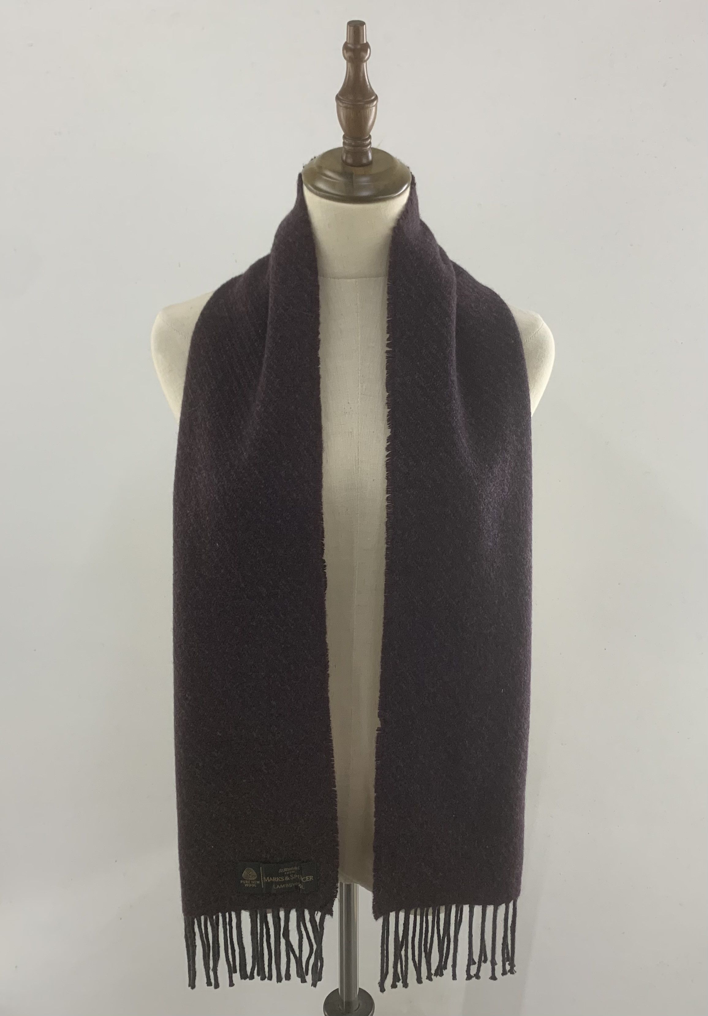 Vintage Marks & Spencer Scarf Wool Muffler Neck Wrap BL9245 Size ONE SIZE - 1 Thumbnail