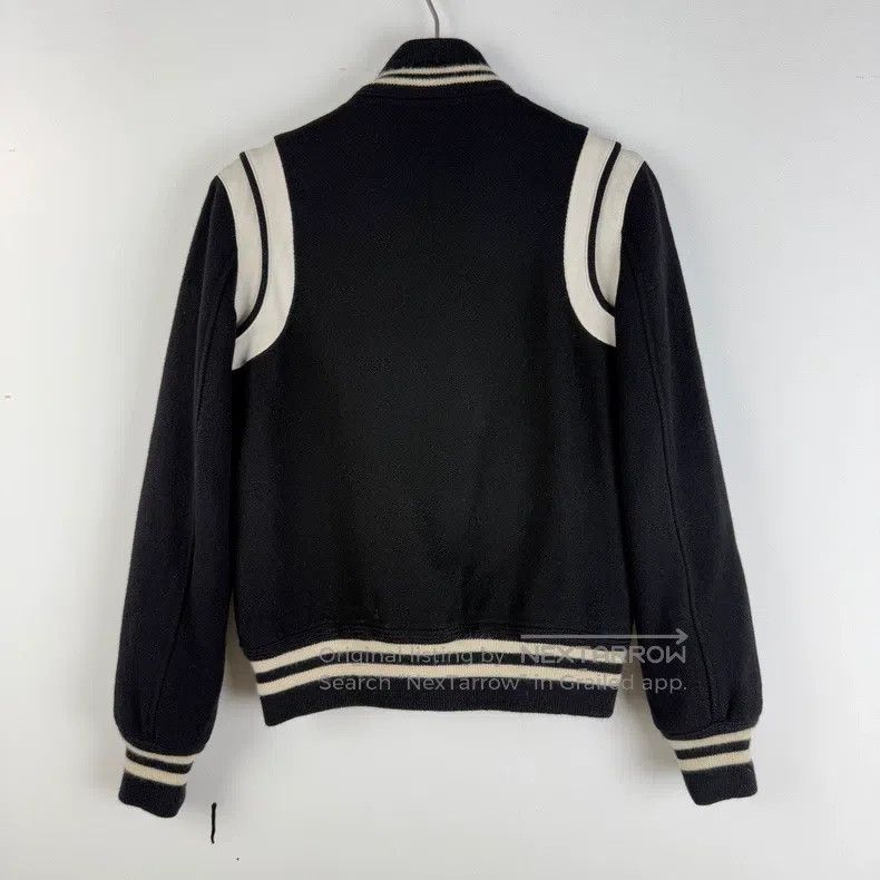 Saint Laurent Paris Saint Laurent Paris Black and White Patchwork Baseball Jac Size XS / US 0-2 / IT 36-38 - 2 Thumbnail