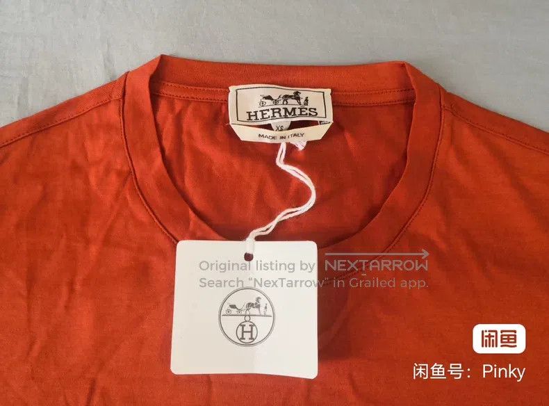 Hermes Hermes Short-sleeved t-shirt, orange, printed pattern Size US XS / EU 42 / 0 - 2 Thumbnail