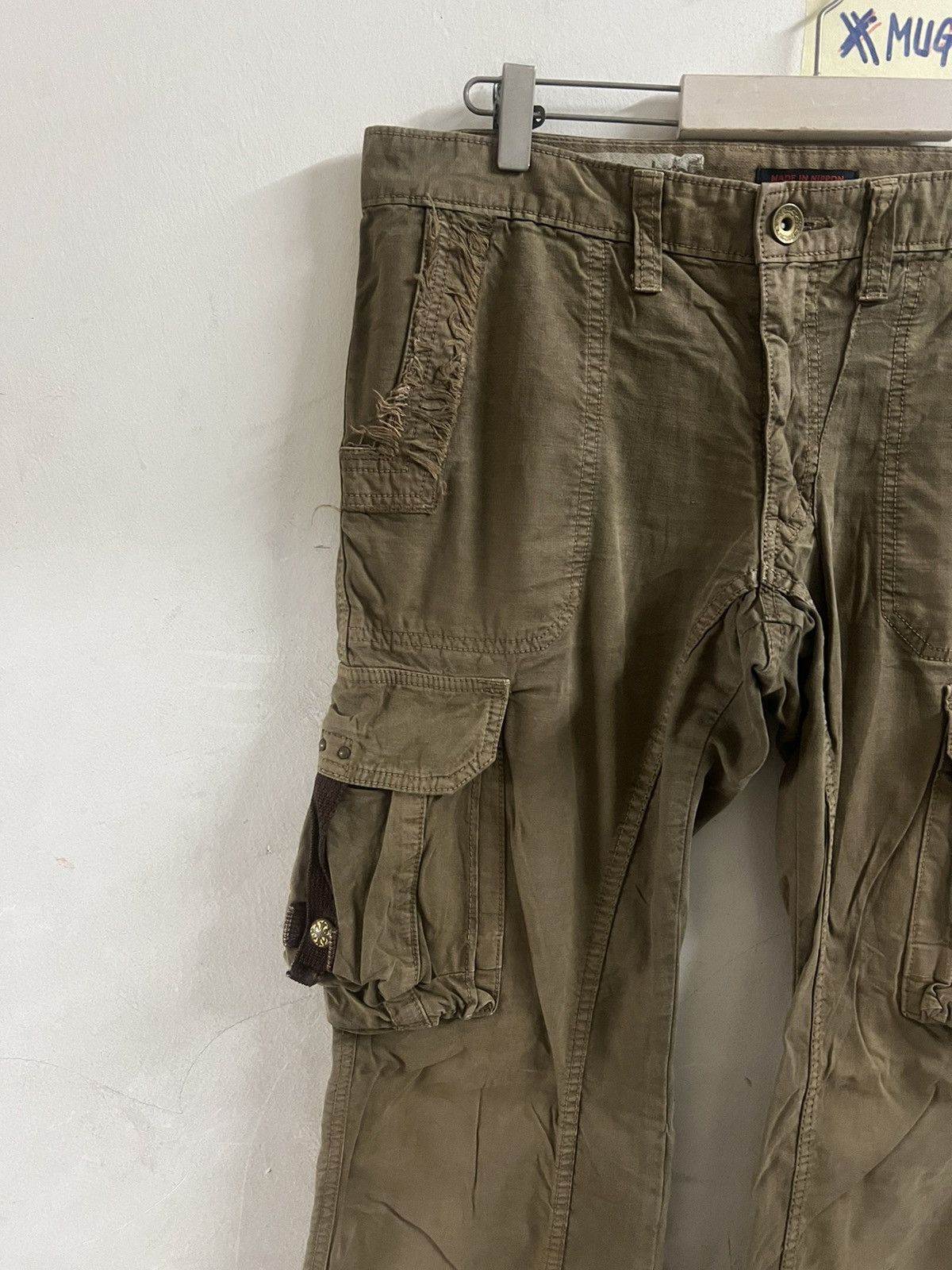 Japanese Brand × Vintage FLARED🔥VINTAGE Y2K SURPLUS NIPPON CARGO PANT Size US 33 - 4 Thumbnail