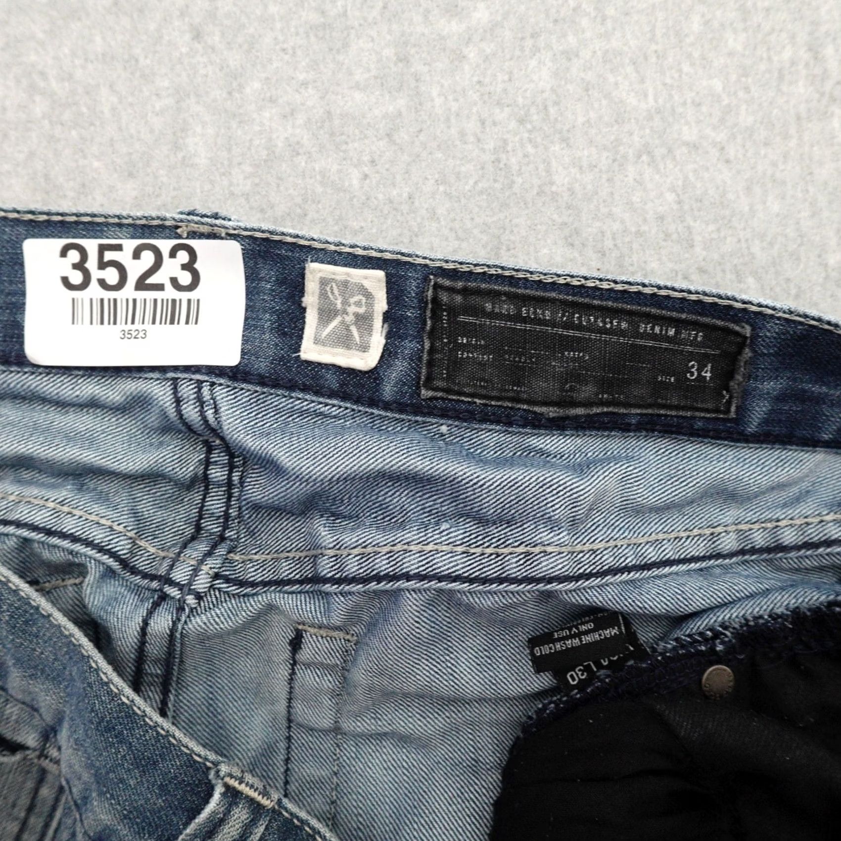 Ecko Unltd. Marc Ecko Jeans Men 34 Regular Fit Cotton Denim Distress Blue Size US 34 / EU 50 - 4 Thumbnail