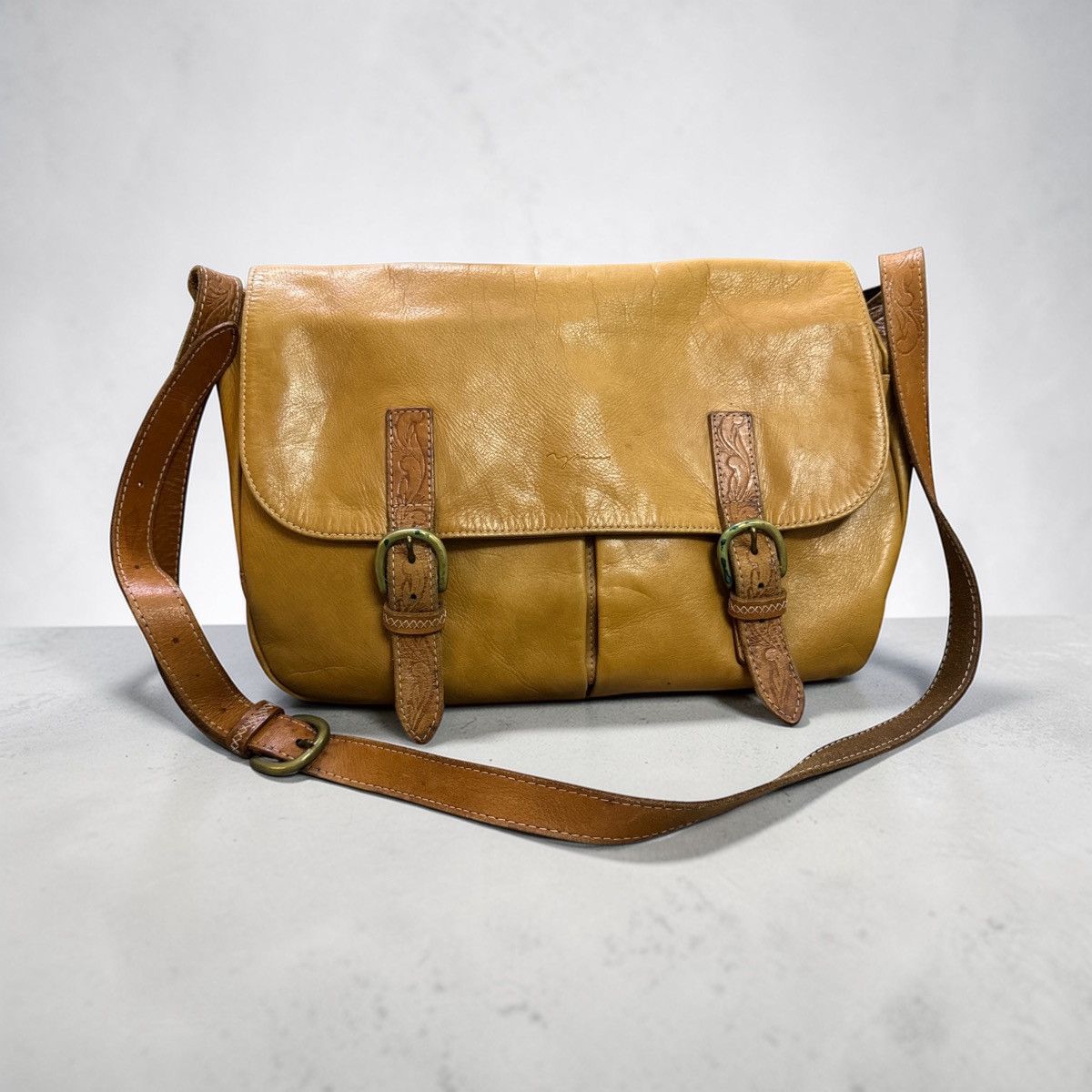 Yohji Yamamoto Y'SACCS BY YOHJI YAMAMOTO NATIVE LEATHER SLING BAG Size ONE SIZE - 1 Thumbnail