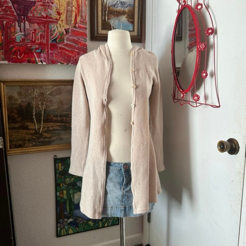 Other cien beige tan knit hooded cardigan long sleeve Size S / US 4 / IT 40 - 1 Thumbnail