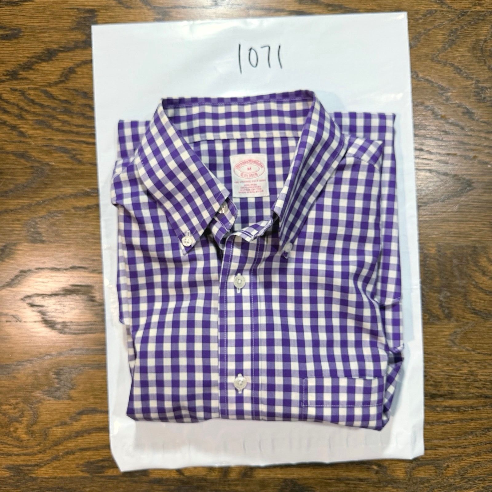 Brooks Brothers Brooks Brothers Gingham Short Sleeve Shirt M Supima Cotton Size US M / EU 48-50 / 2 - 8 Thumbnail