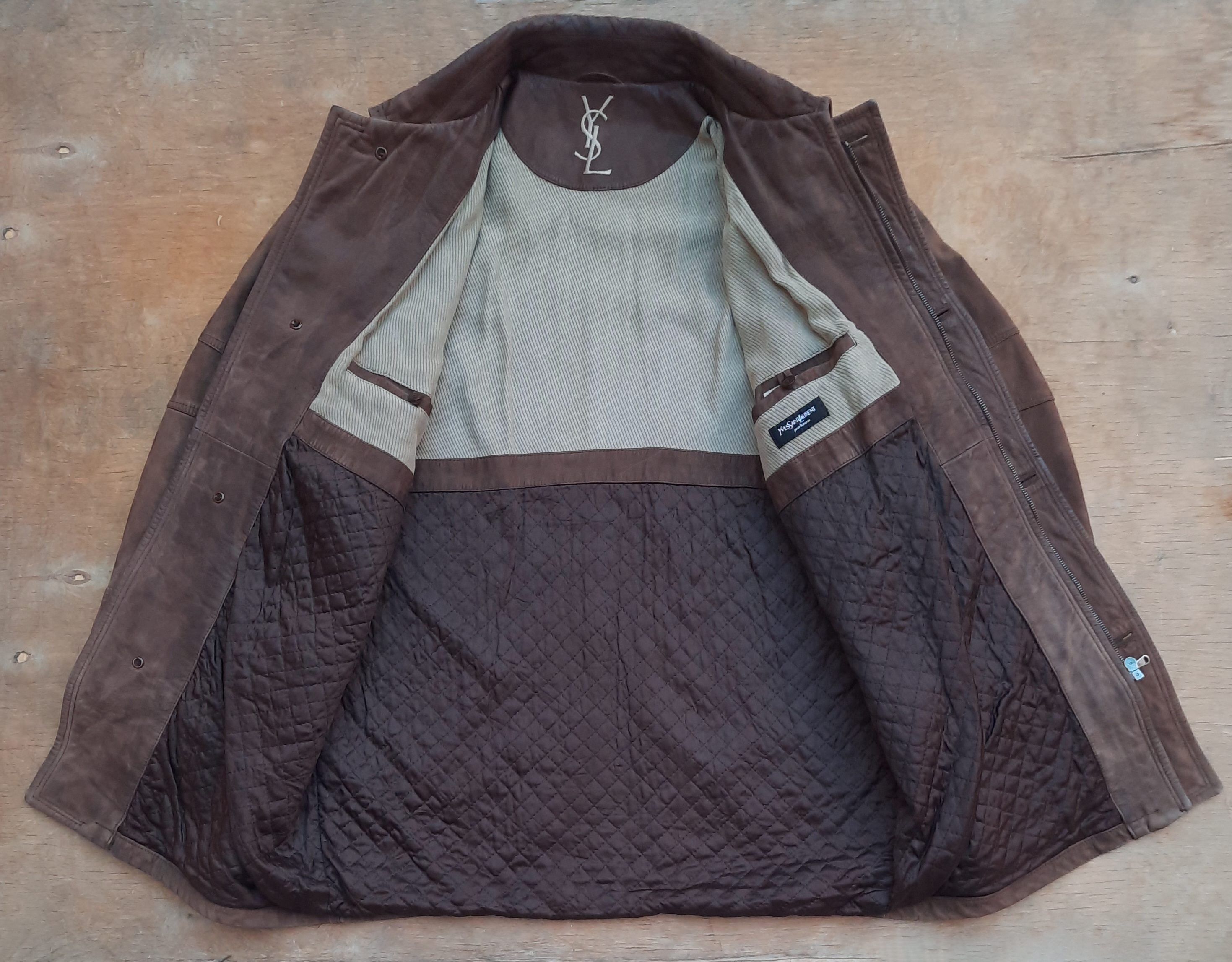 Yves Saint Laurent Yves Saint Laurent utility coat Jacket italy leather SZ 50 Size US M / EU 48-50 / 2 - 3 Thumbnail
