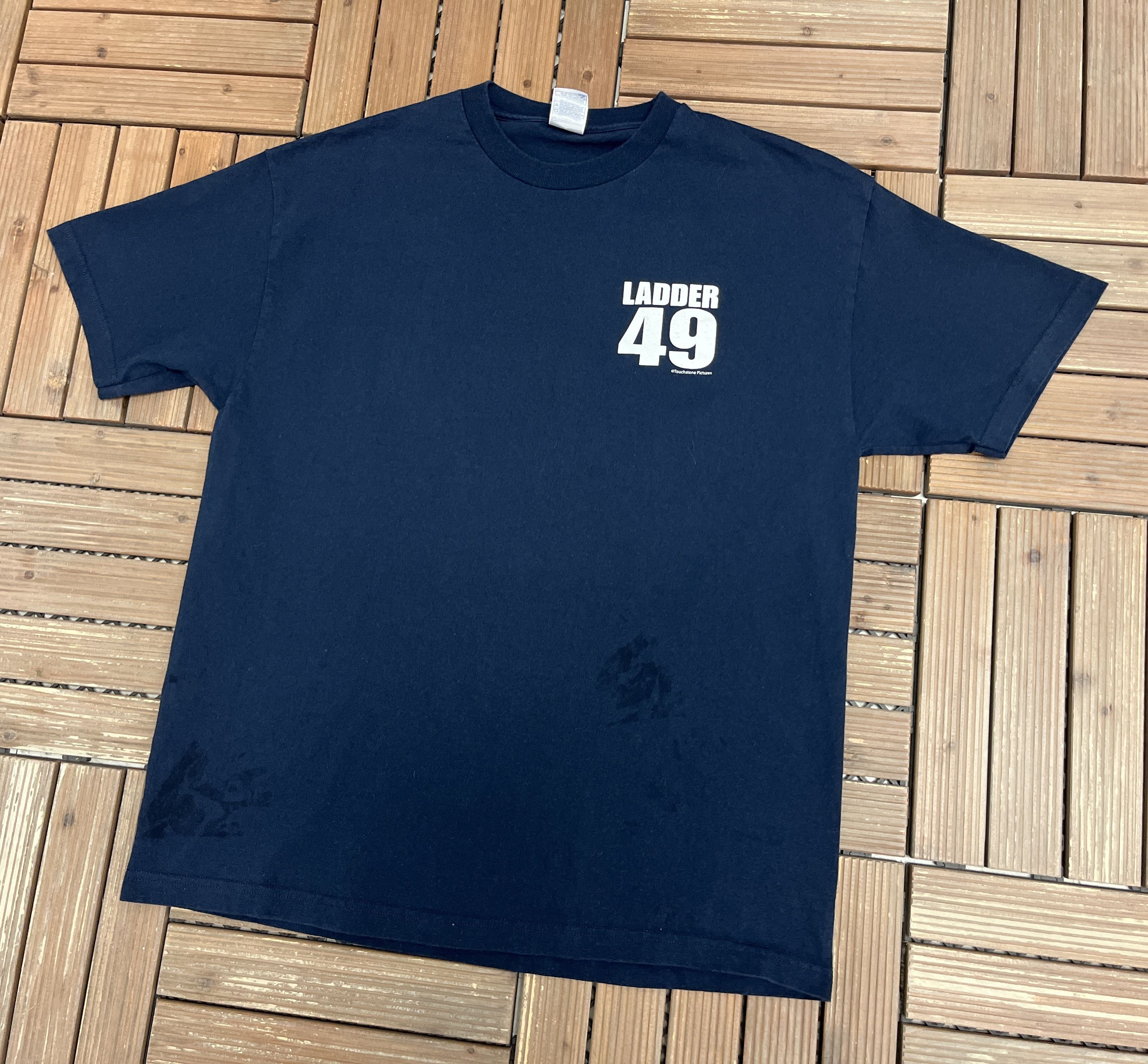 Vintage Baltimore City Fire Department Ladder 49 Vintage Blue Tee Size US XL / EU 56 / 4 - 3 Thumbnail