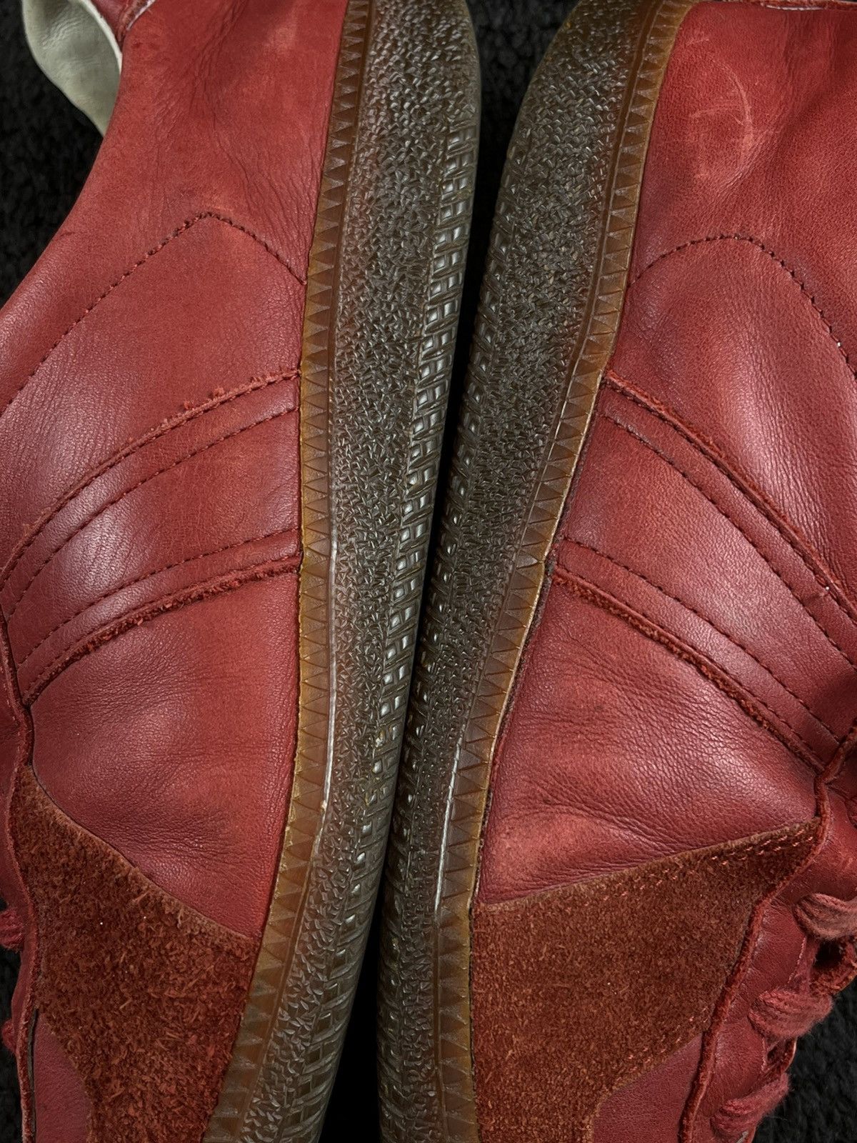 Maison Margiela AW05 Maison Margiela Vintage Red Leather Replica Gats Size US 9 / EU 42 - 10 Thumbnail