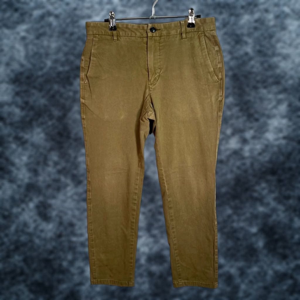 Everlane VINTAGE Everlane Slim Fit Khaki Pants Mens 31 Regular Brown Cotton Blend Slim Front 28in Inseam Preppy Mens Size US 31 - 1 Thumbnail
