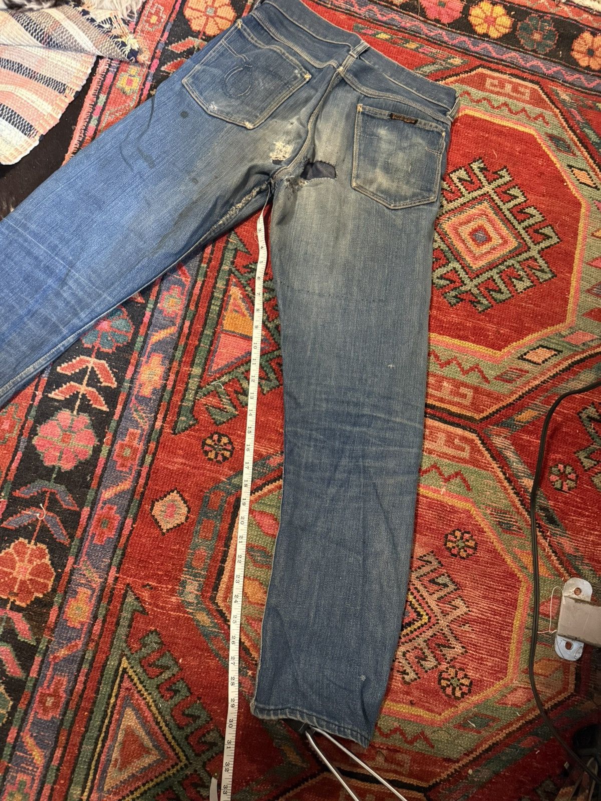 Vintage 1950s saddle king 5 pocket jeans Size US 29 - 11 Thumbnail