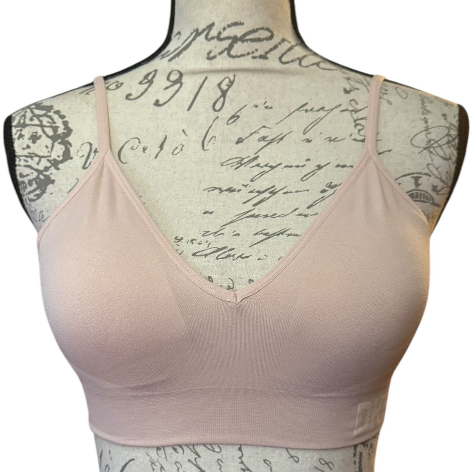 Dkny Beige Wireless Seamless Stretch Bra Size Medium Nwot, Women's