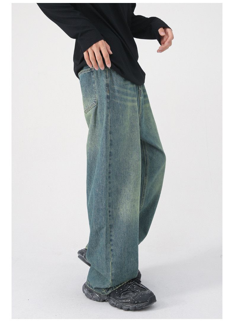 Japanese Brand × Jean Men's distressed vintage washed wide-leg jeans Size US 32 / EU 48 - 3 Thumbnail