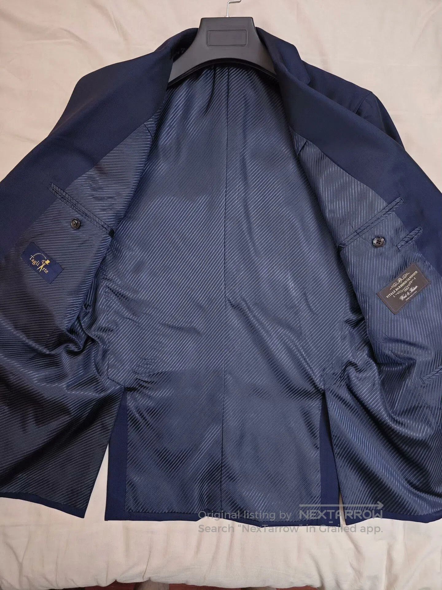 Japanese Brand Custom Italian Wool Blend Suit Jacket. Size US L / EU 52-54 / 3 - 6 Thumbnail