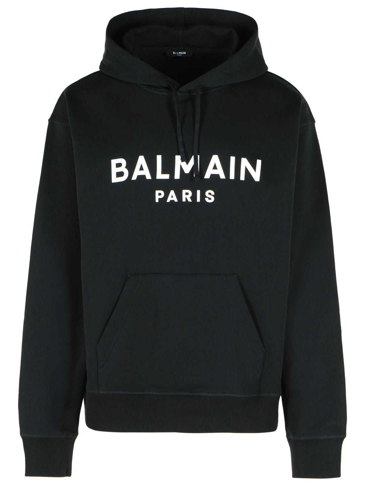 BALMAIN Black Cotton Sweatshirt