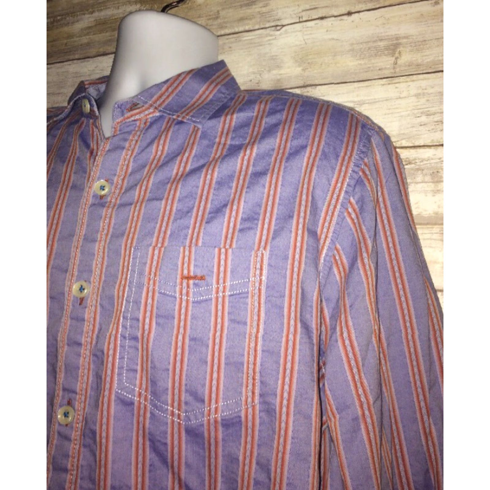Tommy Bahama Tommy Bahama Shirt Mens M Long Sleeve Button-Down Button-Up Cotton Striped Multicolor Modern 100% Cotton Mens Shirts Size US M / EU 48-50 / 2 - 2 Thumbnail