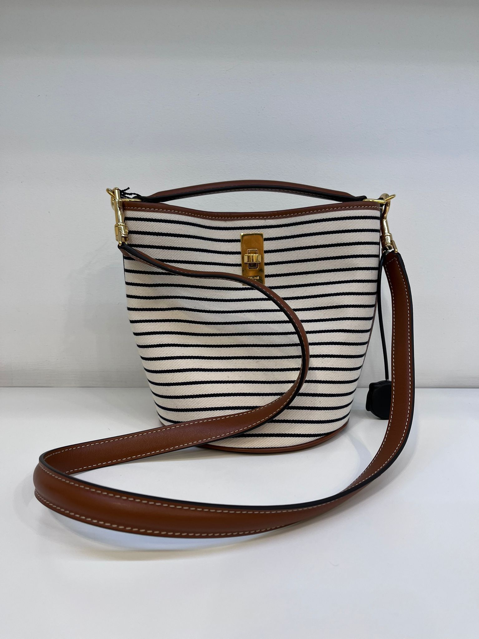 Celine o1bcso1str0725 Size : OS / 197572 16 Soft Bag in Navy/Tan Size ONE SIZE - 1 Thumbnail