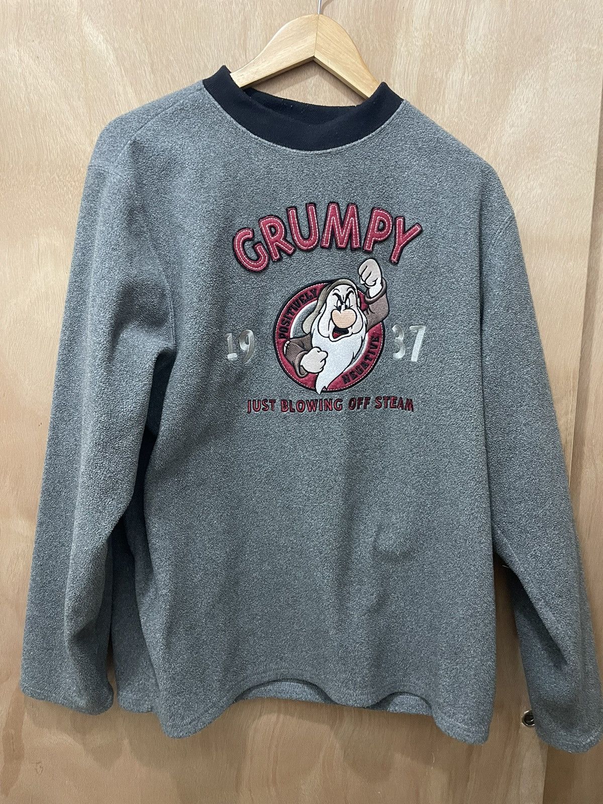 Disney × Vintage Vintage Disney Grumpy 1937 Just Blowing Off Steam Fleec Size US M / EU 48-50 / 2 - 1 Thumbnail