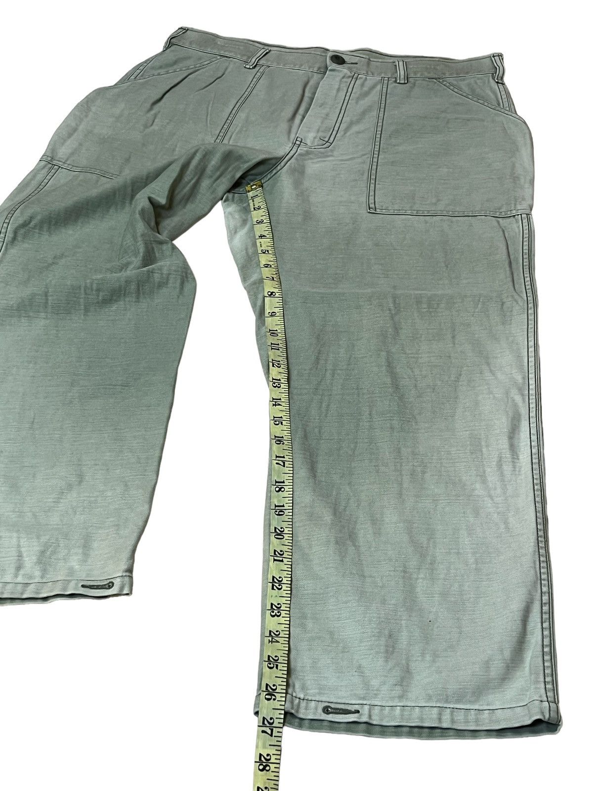 Toyo Enterprises VINTAGE GUNG HO USA MILITARY FATIGUE BAKER FADED PANTS Size US 35 - 16 Thumbnail