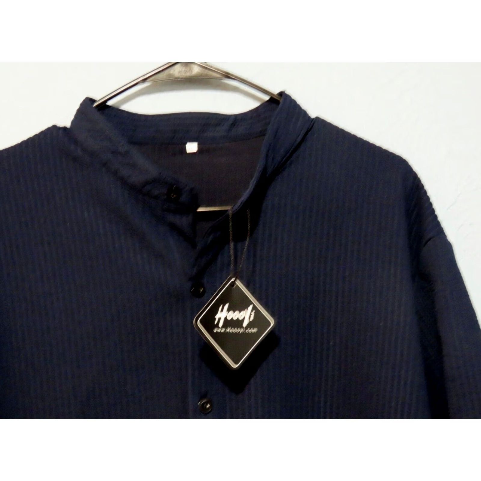 Vintage VINTAGE Hoooyi Mens XL Black Ribbed Button-Up Shirt NWT Size US XL / EU 56 / 4 - 3 Thumbnail