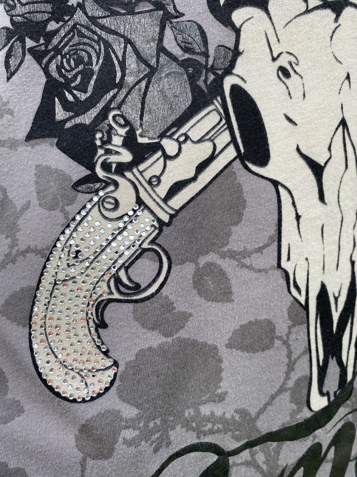 Christian Audigier Smet by Christian Audigier Los Angeles Skull Revolver Gothic Size L / US 10 / IT 46 - 16 Thumbnail
