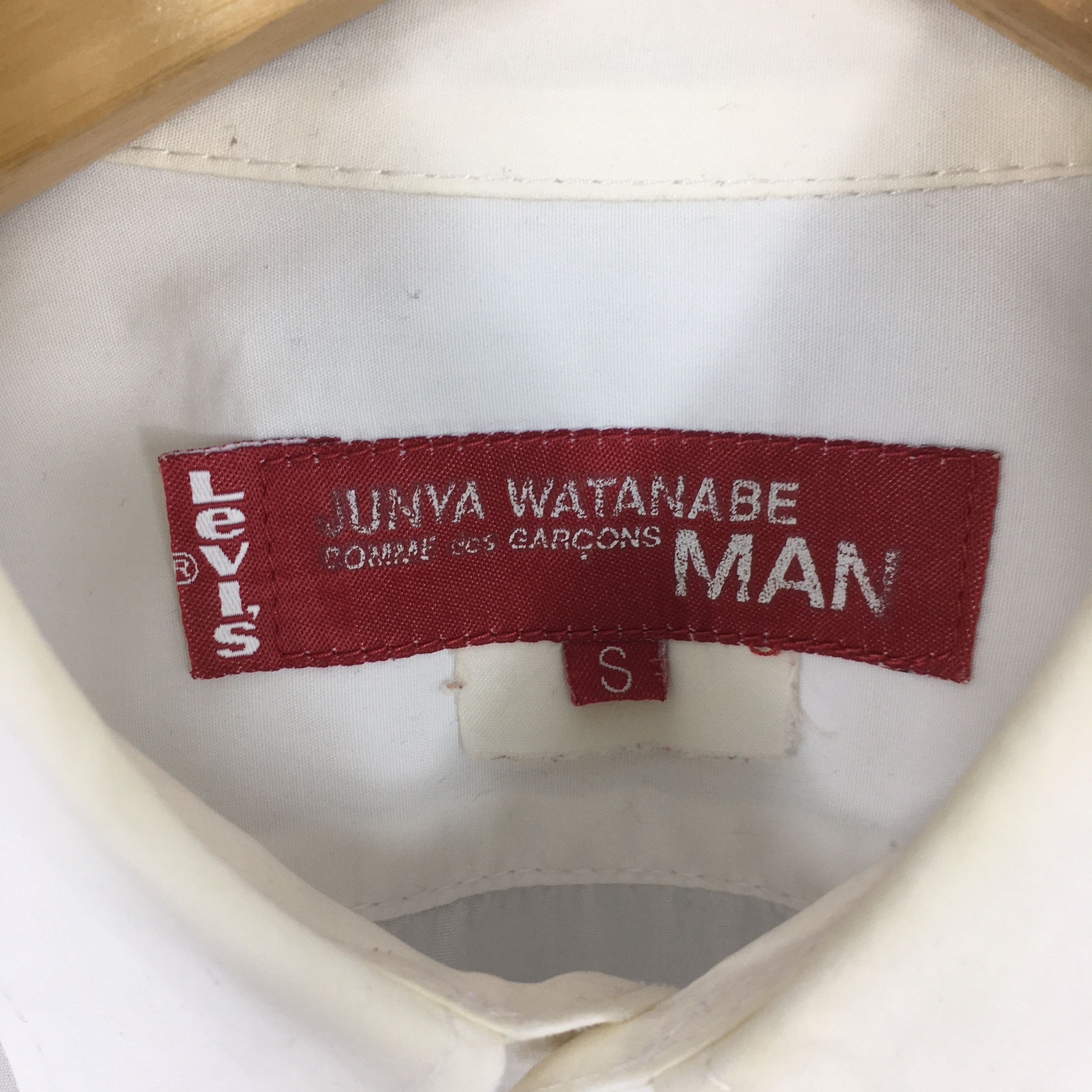 Levi's Vintage 2000s Levis Junya Watanabe Plain White Shirt Small Size US S / EU 44-46 / 1 - 6 Thumbnail