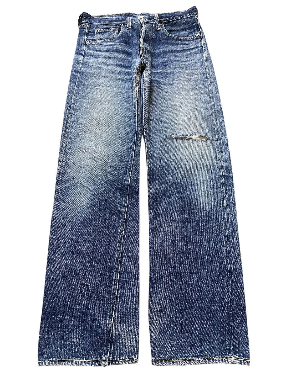 Denime Vintage Japan Denime Selvage Blue Faded Wash Distress Jeans Size US 29 - 2 Thumbnail
