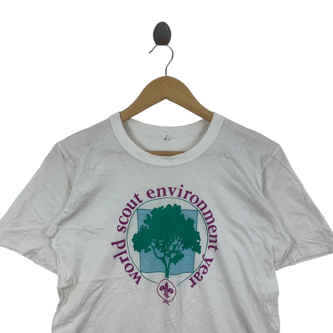 Vintage Vintage 80’ WORLD SCOUT ENVIRONMENT YEAR Tee Shirt Size US M / EU 48-50 / 2 - 2 Thumbnail